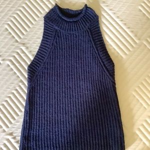 ANTHROPOLOGIE - KNIT TANK TOP IN NAVY